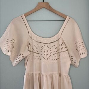 Staring at Stars Cream Eyelet Dress